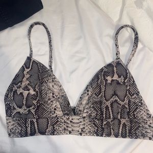 PLT Snakeskin Bralette